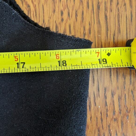 Ralph Lauren Vest Womens PP Petite Black Sherpa Soft Zip up Faux Suede Preppy - Picture 8 of 8